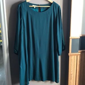 NWOT. Dark Emerald Green Shift Dress